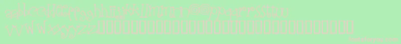 Elasw ffy Font – Pink Fonts on Green Background