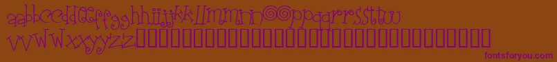 Elasw ffy Font – Purple Fonts on Brown Background