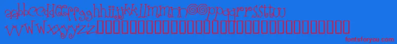 Elasw ffy Font – Red Fonts on Blue Background