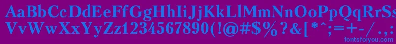Kudrias1 Font – Blue Fonts on Purple Background