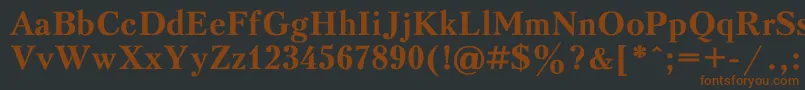 Kudrias1-fontti – ruskeat fontit mustalla taustalla