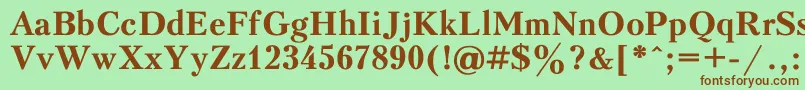 Kudrias1 Font – Brown Fonts on Green Background