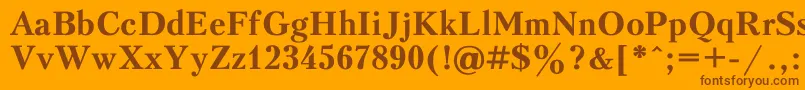Kudrias1 Font – Brown Fonts on Orange Background