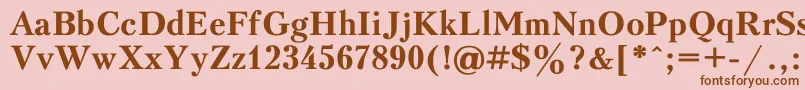 Kudrias1 Font – Brown Fonts on Pink Background