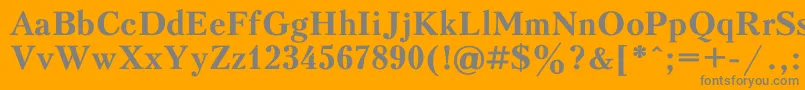 フォントKudrias1 – オレンジの背景に灰色の文字