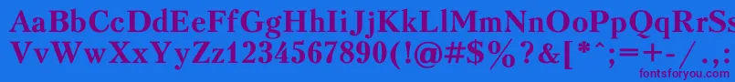 Kudrias1 Font – Purple Fonts on Blue Background