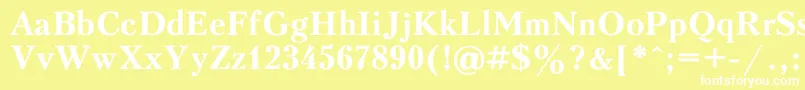 フォントKudrias1 – 黄色い背景に白い文字