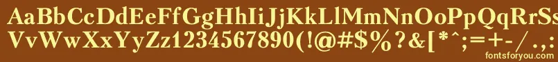 Kudrias1 Font – Yellow Fonts on Brown Background