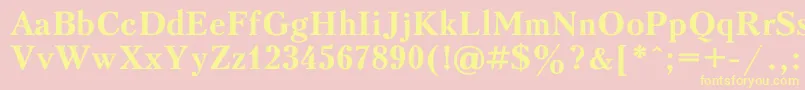 Kudrias1 Font – Yellow Fonts on Pink Background