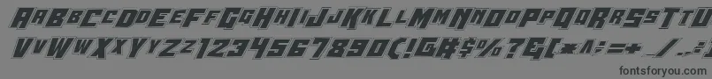 フォントWbv4p2 – 黒い文字の灰色の背景