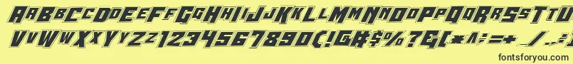 Шрифт Wbv4p2 – чёрные шрифты на жёлтом фоне