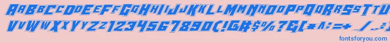 Wbv4p2 Font – Blue Fonts on Pink Background