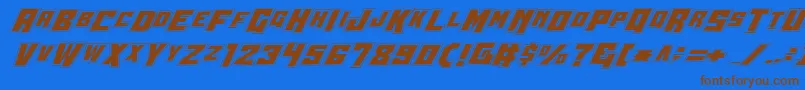 Шрифт Wbv4p2 – коричневые шрифты на синем фоне