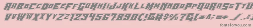 フォントWbv4p2 – ピンクの背景に灰色の文字