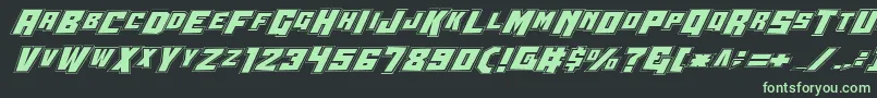 フォントWbv4p2 – 黒い背景に緑の文字
