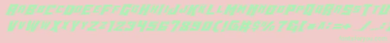 fuente Wbv4p2 – Fuentes Verdes Sobre Fondo Rosa