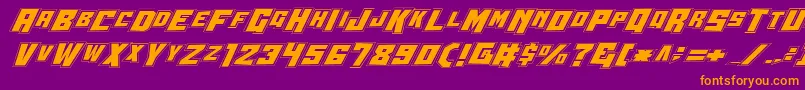 Wbv4p2 Font – Orange Fonts on Purple Background