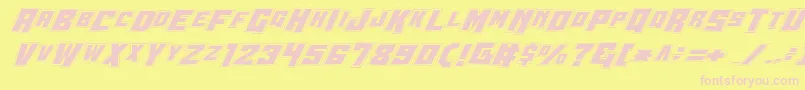 Wbv4p2 Font – Pink Fonts on Yellow Background