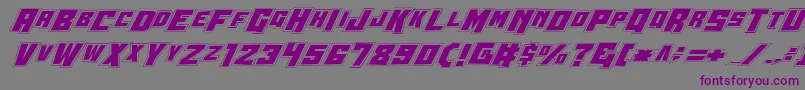 Wbv4p2-fontti – violetit fontit harmaalla taustalla
