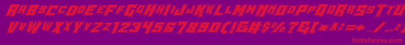 Wbv4p2 Font – Red Fonts on Purple Background