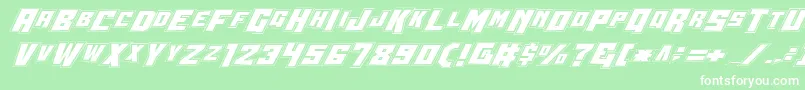 Police Wbv4p2 – polices blanches sur fond vert