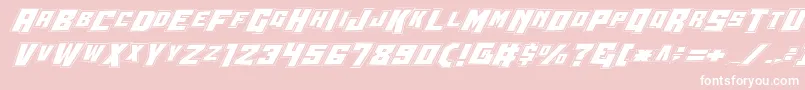 フォントWbv4p2 – ピンクの背景に白い文字
