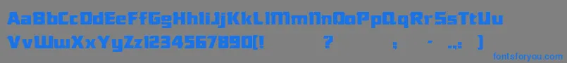 Шрифт DasModern – синие шрифты на сером фоне