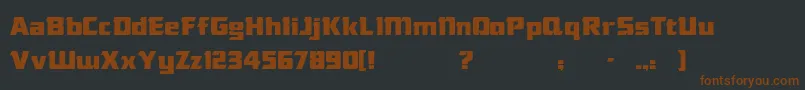 Fonte DasModern – fontes marrons em um fundo preto