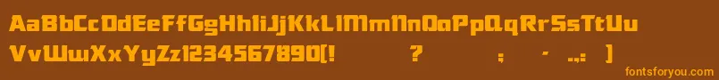 DasModern Font – Orange Fonts on Brown Background