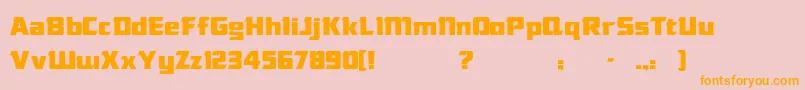 Weitere Informationen zur DasModern-Schriftart DasModern-Schriftart – Orangefarbene Schriften auf rosa Hintergrund