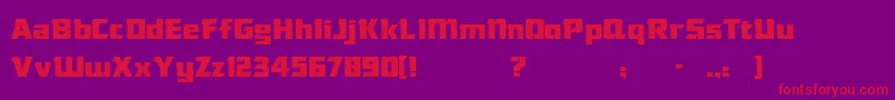 DasModern Font – Red Fonts on Purple Background