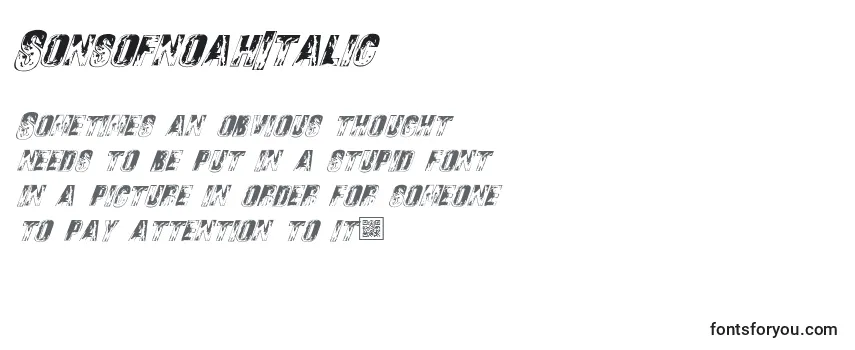 Обзор шрифта SonsofnoahItalic (70600)