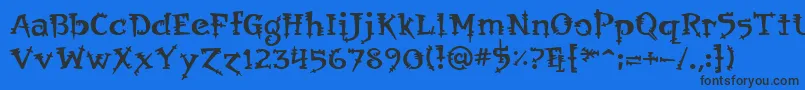 Fonte OrbusMultiserif – fontes pretas em um fundo azul