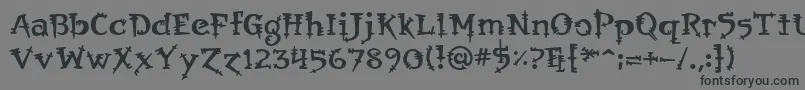 フォントOrbusMultiserif – 黒い文字の灰色の背景