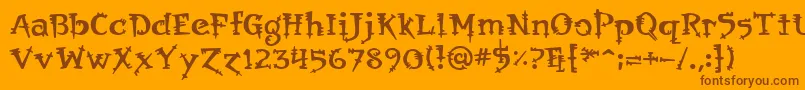 OrbusMultiserif Font – Brown Fonts on Orange Background