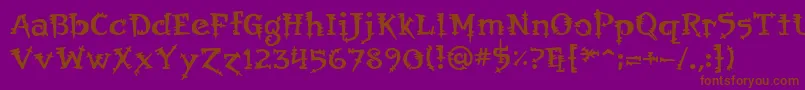 OrbusMultiserif Font – Brown Fonts on Purple Background