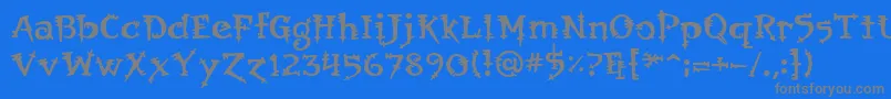 Fonte OrbusMultiserif – fontes cinzas em um fundo azul