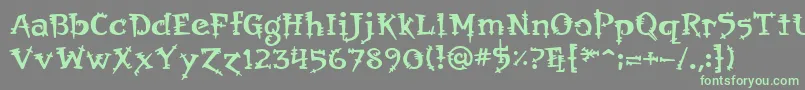 OrbusMultiserif Font – Green Fonts on Gray Background