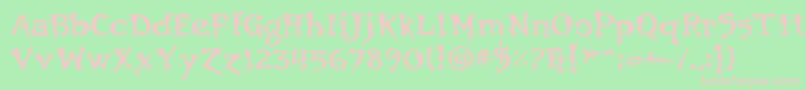 OrbusMultiserif Font – Pink Fonts on Green Background