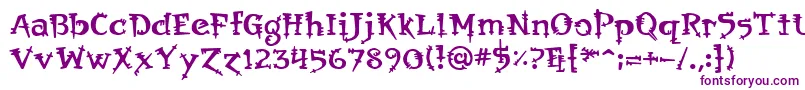 OrbusMultiserif-fontti – violetit fontit valkoisella taustalla