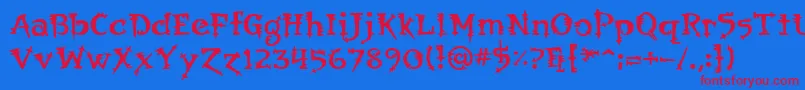 OrbusMultiserif Font – Red Fonts on Blue Background