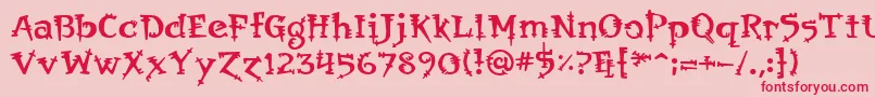 OrbusMultiserif Font – Red Fonts on Pink Background