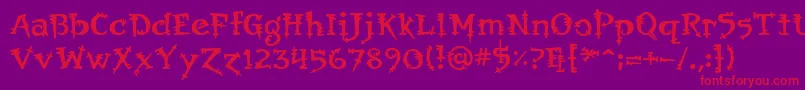 fuente OrbusMultiserif – Fuentes Rojas Sobre Fondo Morado