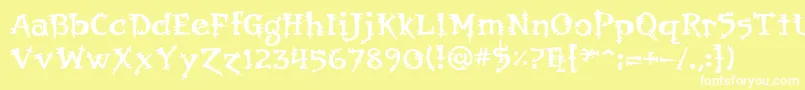 OrbusMultiserif Font – White Fonts on Yellow Background