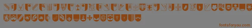 Шрифт Wappen – коричневые шрифты на сером фоне