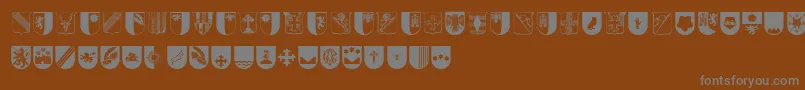 Шрифт Wappen – серые шрифты на коричневом фоне