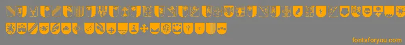 Wappen Font – Orange Fonts on Gray Background