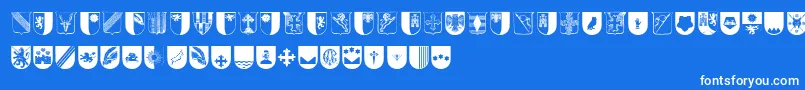 フォントWappen – 青い背景に白い文字