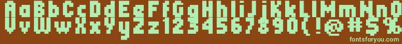 Header0868 Font – Green Fonts on Brown Background