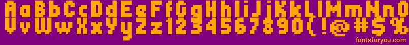 Header0868 Font – Orange Fonts on Purple Background